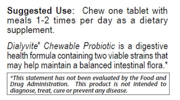 Dialyvite probiótico masticable obleas sabor crema de naranja