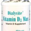 Caja y botella de Dialyvite Vitamina D3 Max