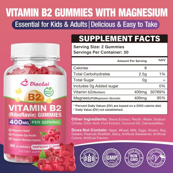 Etiqueta de DIAOLAI B2 con magnesio