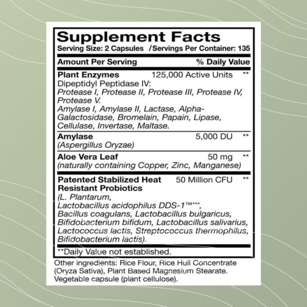 Envase de Digest-A-Meal con etiqueta