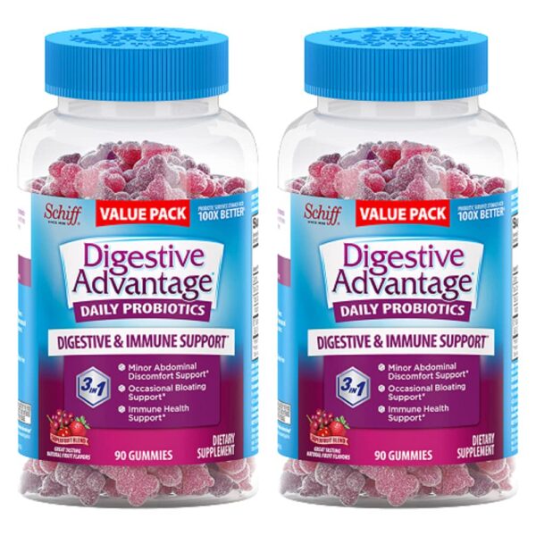Digestive Advantage gomitas probióticas frente etiqueta