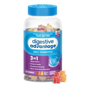 Digestive Advantage gomitas probióticas para salud digestiva paquete frontal