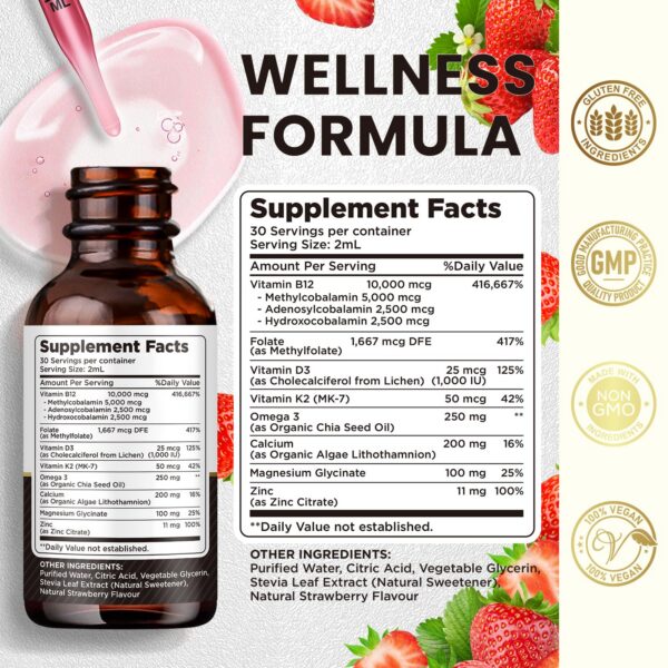 Frasco de gotas B12 de 10000 mcg