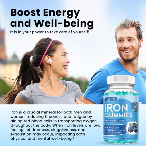 Etiqueta de ingredientes en dilib gomitas hierro