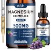 Version 1.0.0 Gotas de magnesio glicinato en frasco 2 oz sabor uva