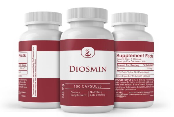 Frasco blanco de cápsulas de diomismina