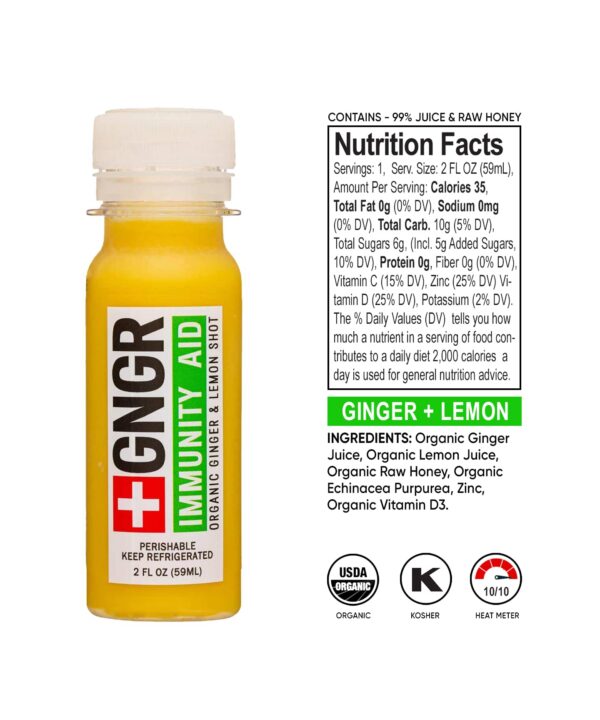 Disparos de jengibre +GNGR variedad en caja