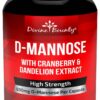Version 1.0.0 Botella de cápsulas Divine Bounty D-Mannosa 600mg para soporte urinario