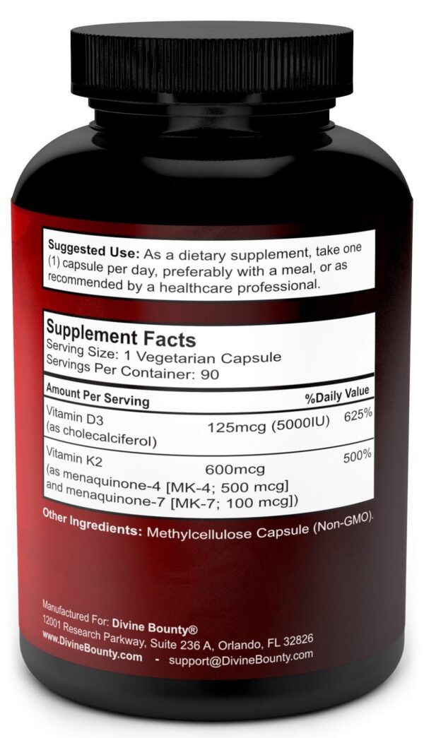 Version 1.0.0 Cápsulas de Divine Bounty K2 D3