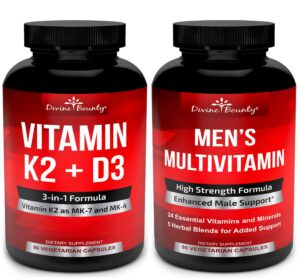 Divine Bounty Vitamina K2 con D3 frasco