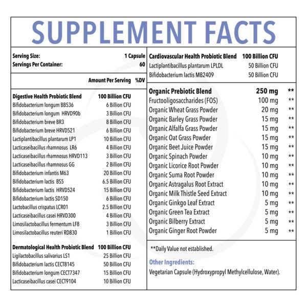 Dmeisy probióticos con 15 hierbas orgánicas y prebióticos