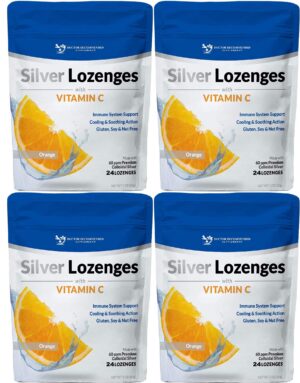 Pastillas de plata nano con vitamina C pack de 4