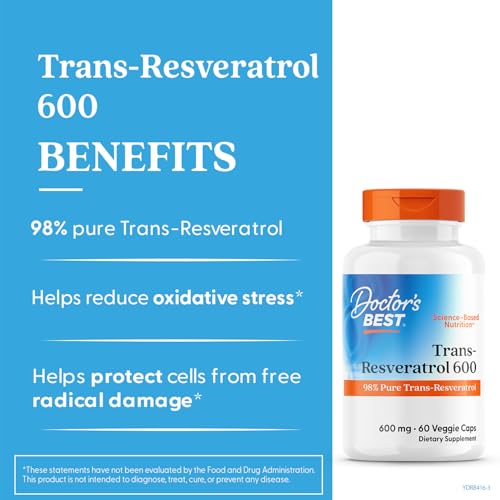 Frasco de Trans-resveratrol 600 Doctor's Best