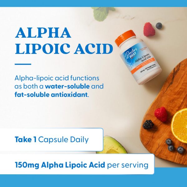 Caja de Doctor's Best Alpha-Lipoic Acid