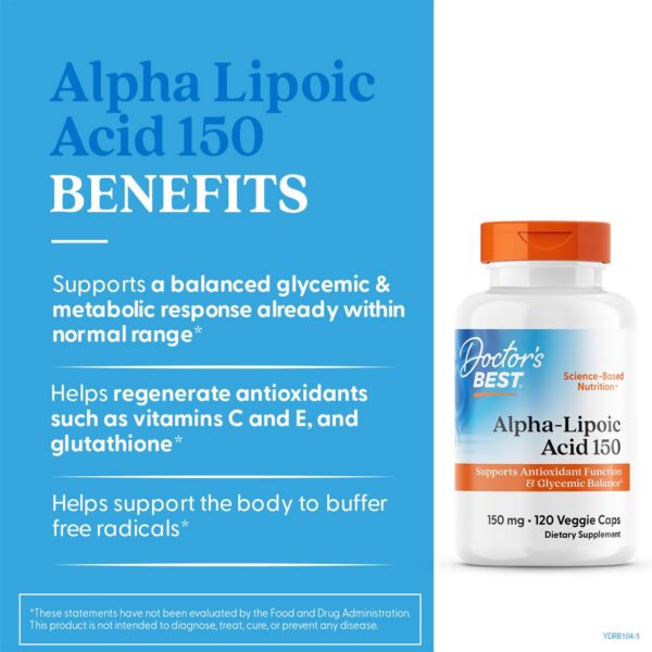 Version 1.0.0 Etiqueta de Doctor's Best Alpha-Lipoic Acid