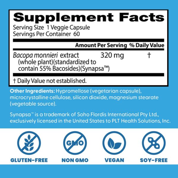 Doctors Best Bacopa con Synapsa cápsulas presentación