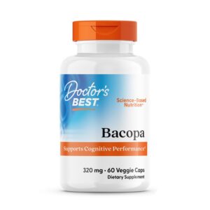 Version 1.0.0 Doctors Best Bacopa con Synapsa caja frontal suplemento cognitivo