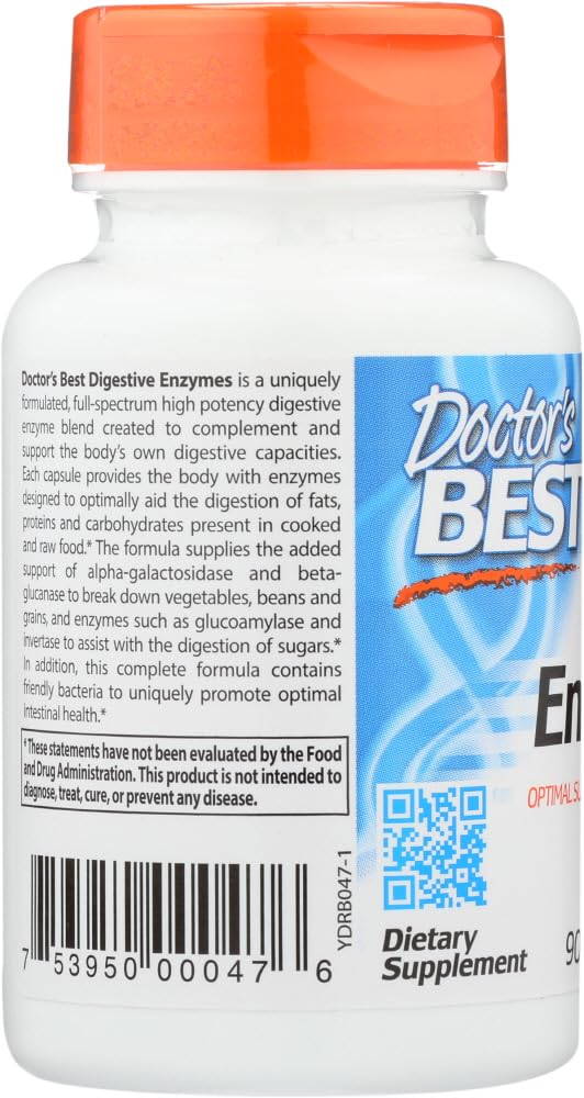 Etiqueta de Doctor's BEST Enzimas Digestivas