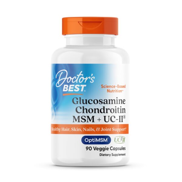 Doctor's BEST glucosamina condroitina MSM UCII botella frontal