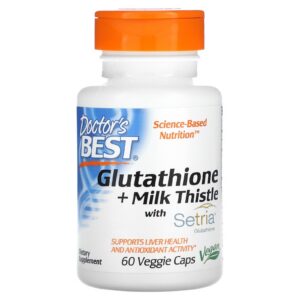 Doctor's Best glutatión y cardo mariano suplemento antioxidante salud hepática