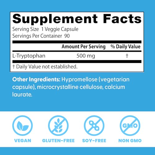 Doctor's Best L-Triptófano libre de gluten y soya