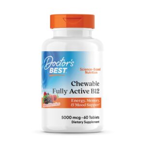 Doctor's Best Methyl B12 tabletas masticables para energía