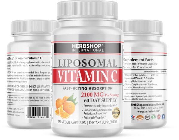 Version 1.0.0 Doctor's Blend Vitamina C Liposomal 2100 mg frasco de 180 cápsulas