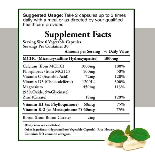 Etiqueta DOCTORS NUTRA calcio MCHC