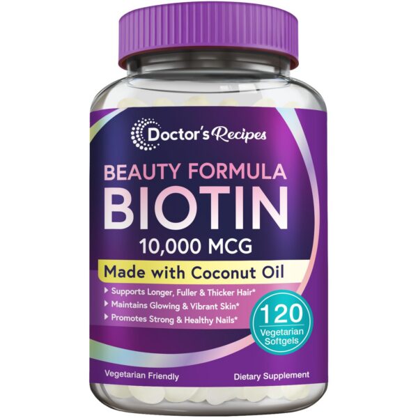 Doctor's Recipes biotina 10000 mcg aceite de coco