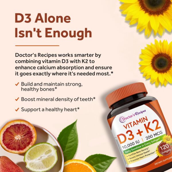 Version 1.0.0 Caja y frasco Doctor's Recipes D3 + K2