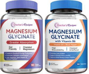 Frasco de magnesio glicinato 100 mg