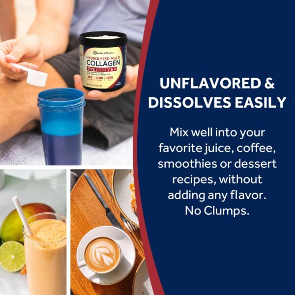 Frasco y polvo de colágeno multi tipos I-II-III-V-X