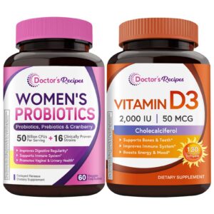 Doctor's Recipes probiótico femenino vitamina D3 2000IU frasco