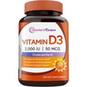 Frente de Doctor's Recipes Vitamin D3 2000 UI Softgels