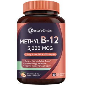 Doctor's Recipes vitamina B12 metilcobalamina 5000 mcg 90 tabletas