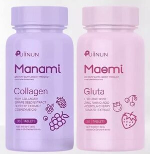 Frente del empaque de DOK MAI Maemi Gluta / Manami Collagen