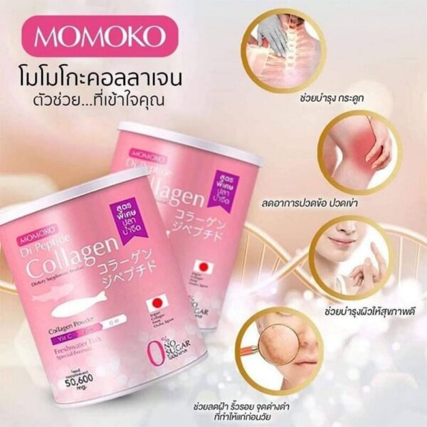 Etiqueta frontal de Momoko Collagen