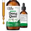 Botella de tintura de Dong Quai silvestre y orgánica 500 mg