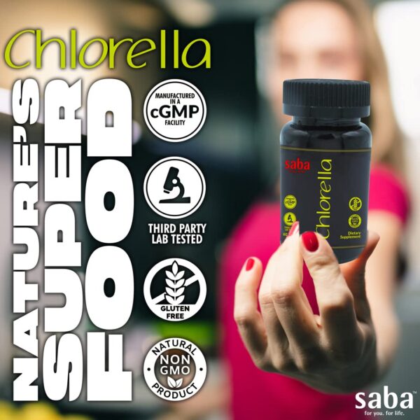 Dosis diaria recomendada Saba Chlorella de 2 tabletas
