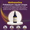 Dosis gotas potasio iónico WellnessOne para absorción rápida