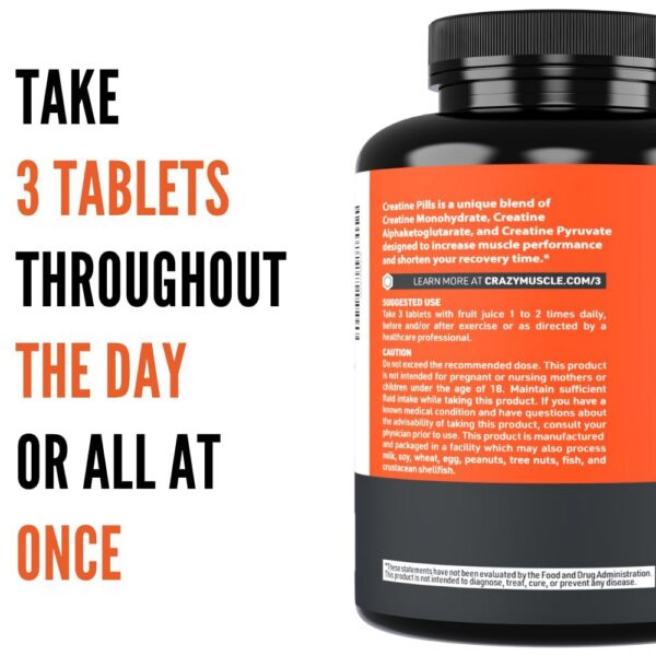 Dosis por porción de creatina en empaque