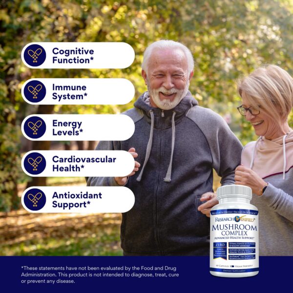 Cápsulas veganas del complejo de hongos medicinales Research Verified