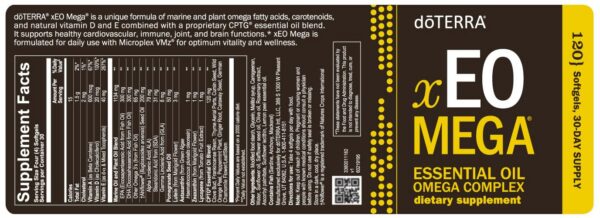 Caja doTERRA xEO Mega 120 cápsulas