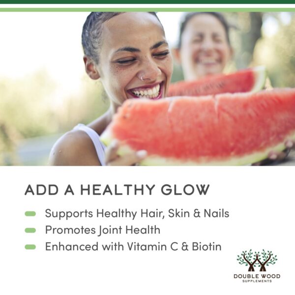 Etiqueta lateral del frasco de colágeno líquido