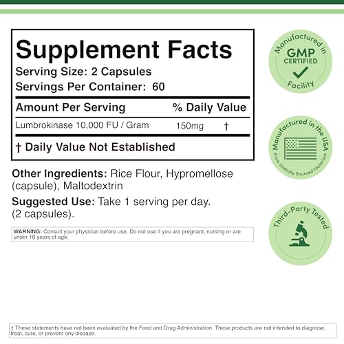 Version 1.0.0 Etiqueta frontal de Lumbrokinase Double Wood