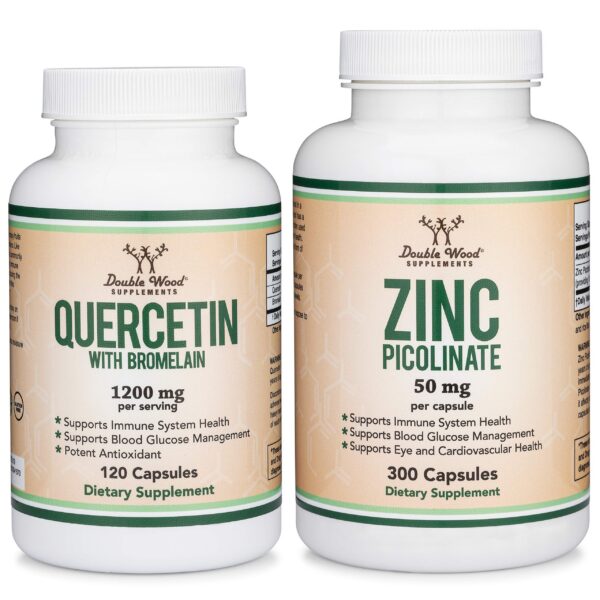 Frente del envase Double Wood Quercetina Zinc