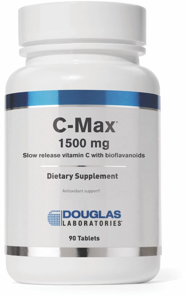 Douglas Laboratories C-Max 1500 mg suplemento vitamina C 90 tabletas paquete