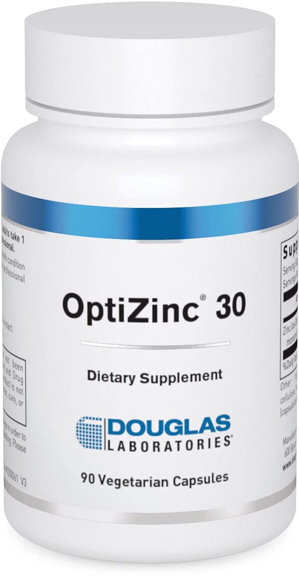 Frente del envase Opti Zinc 30 mg