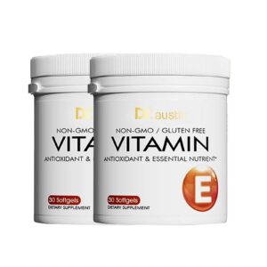 Frasco de cápsulas blandas de vitamina E natural DR.AUSTIN