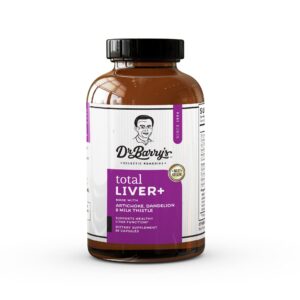 Botella Dr. Barry's suplemento hepático 60 cápsulas naturales de hierbas